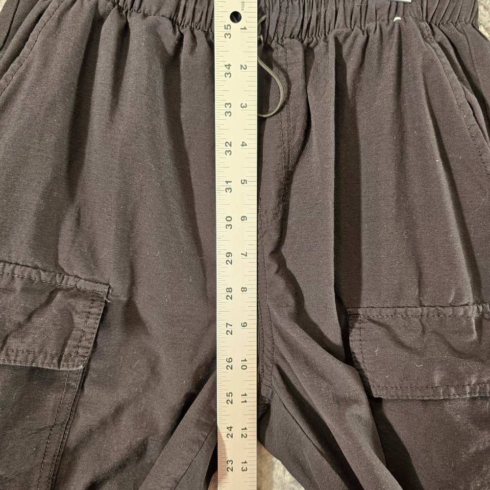 Aeropostale Black Parachute Cargo Pants XS 25" Elastic Waist Baggy Relaxed Fit‎ - Picture 3 of 8